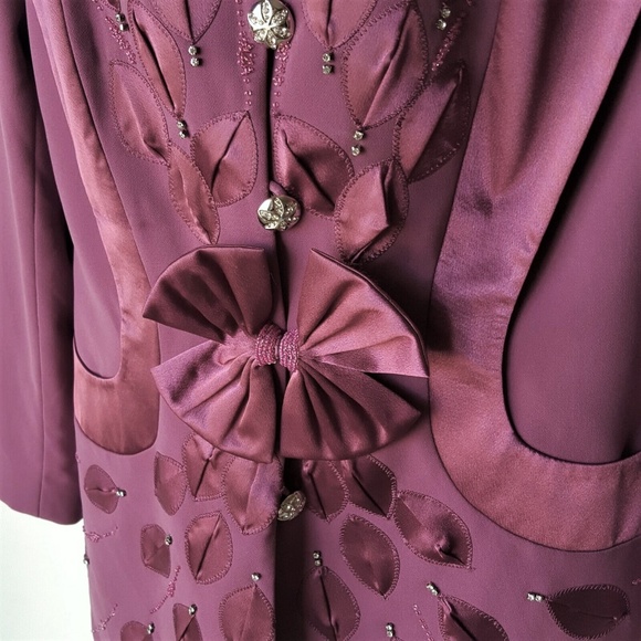 Champagne Italy Fashion Church Jacket Size 12 - Picture 4 of 8